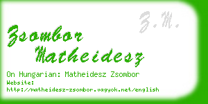 zsombor matheidesz business card